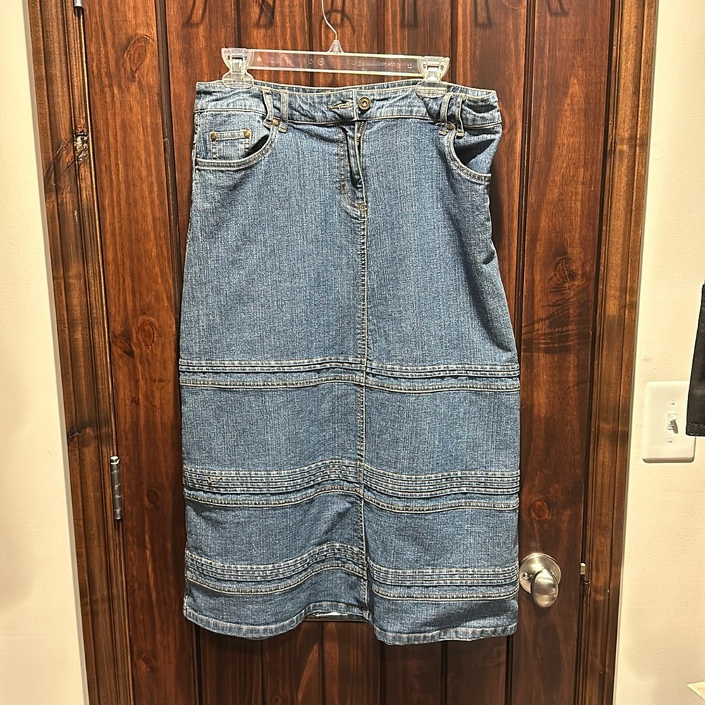 Christopher & Banks Denim Maxi Skirt
